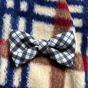 Chic Black and White Dog Bow Tie